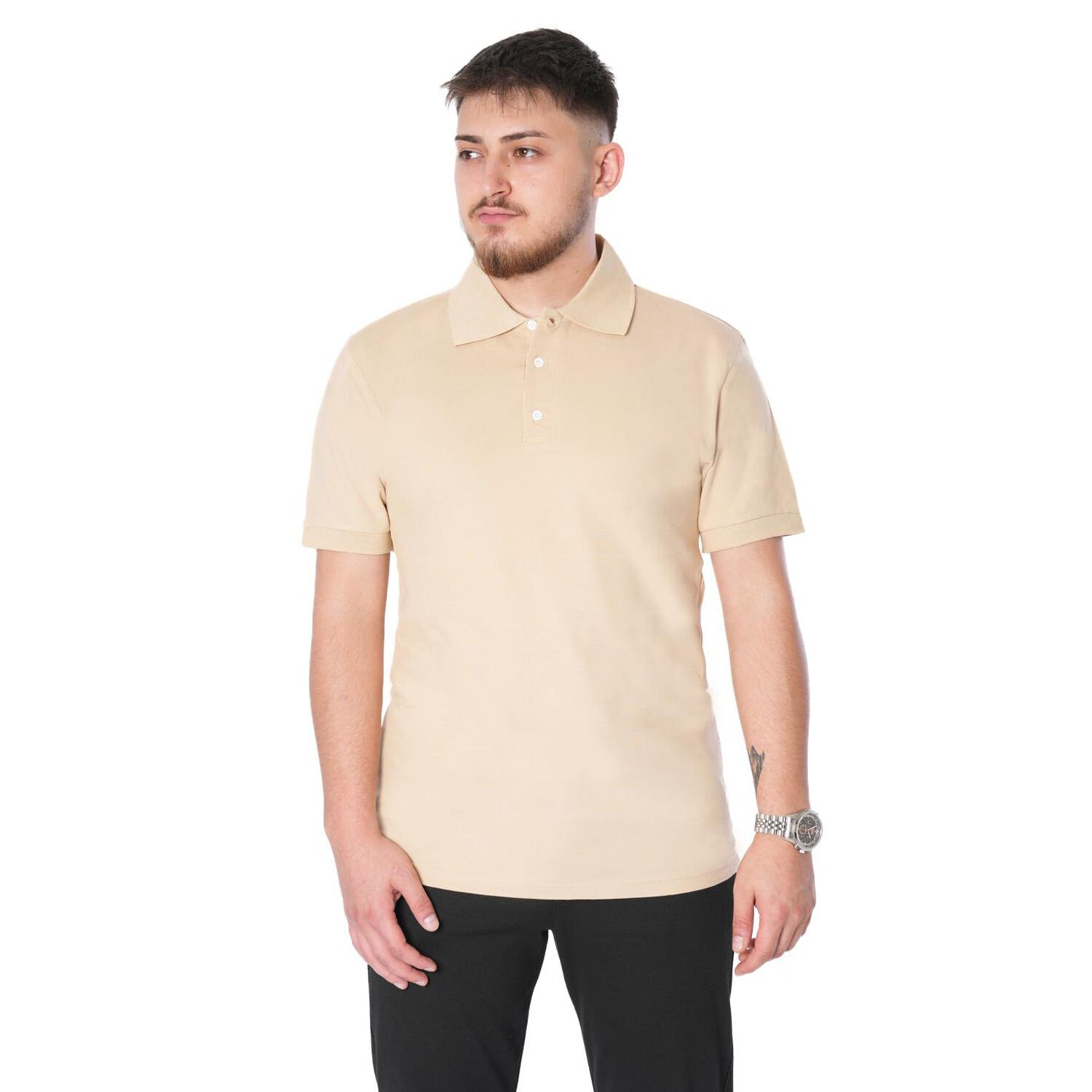 Netto Polo Yaka Yazlık T-Shirt Bej