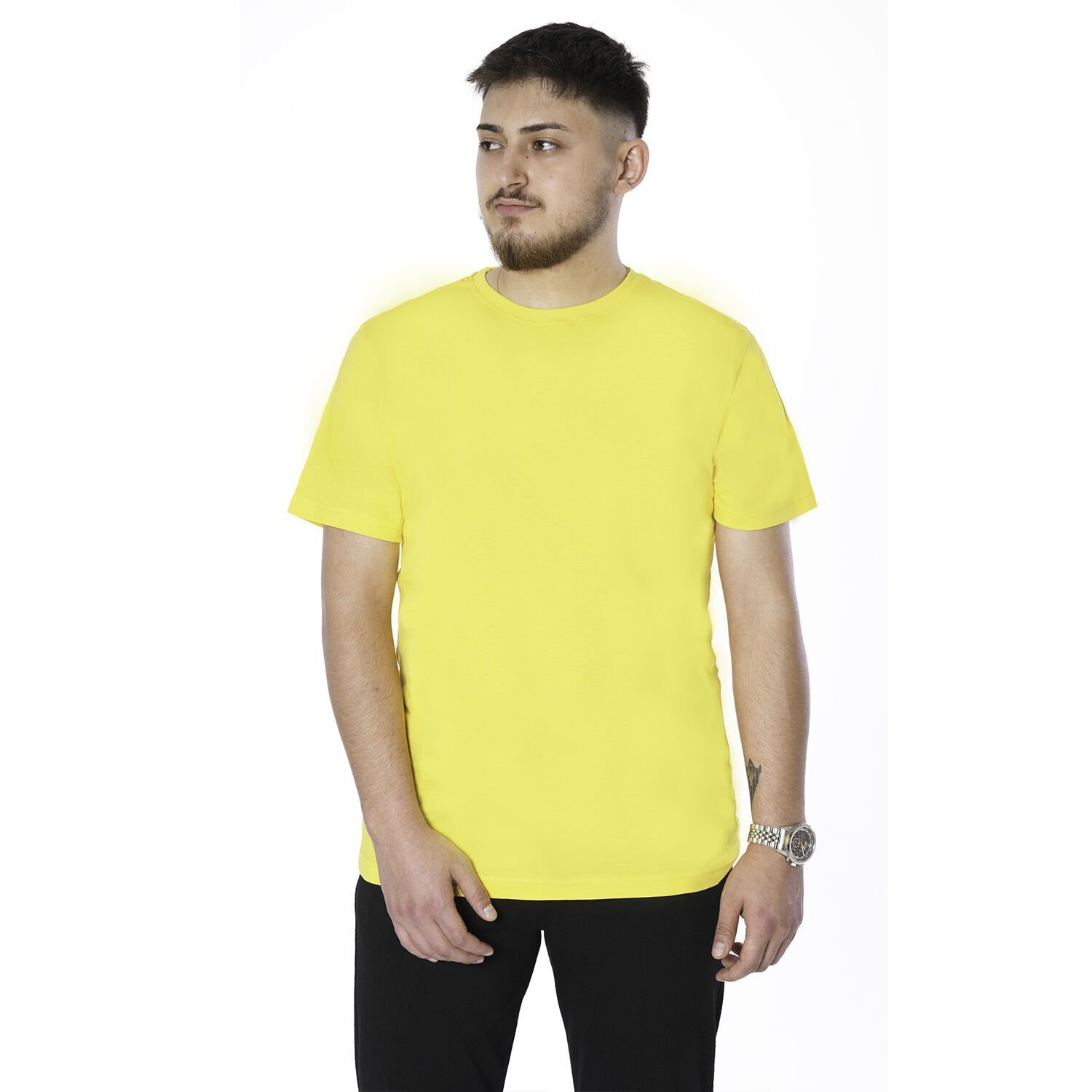Netto 0 Yaka Yazlık Tişört Sarı