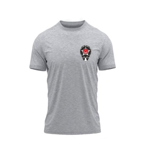 Netto Özel Güvenlik Tişört Logolu 0 Yaka Baskılı Gri Tişört