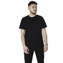 0 Yaka Yazlık Tişört Siyah