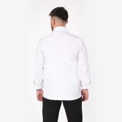 Aşçı Ceketi Katlanabilir Kol Detaylı Beyaz Renk