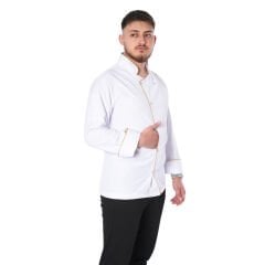 Aşçı Ceketi Katlanabilir Kol Detaylı Beyaz Renk