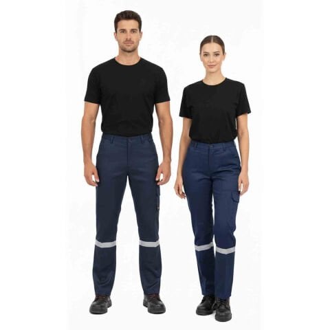 7/7 Gabardin Kışlık İş Pantolonu Lacivert | Reflektörlü Kışlık İş Pantolonu