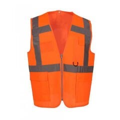 Mühendis Tipi Reflektörlü İkaz Yeleği Sarı - XL