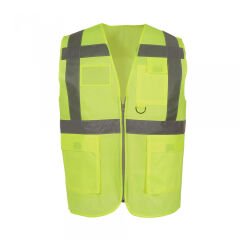 Mühendis Tipi Reflektörlü İkaz Yeleği Sarı - XL