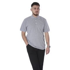 Polo Yaka Yazlık Tişört Gri Renk
