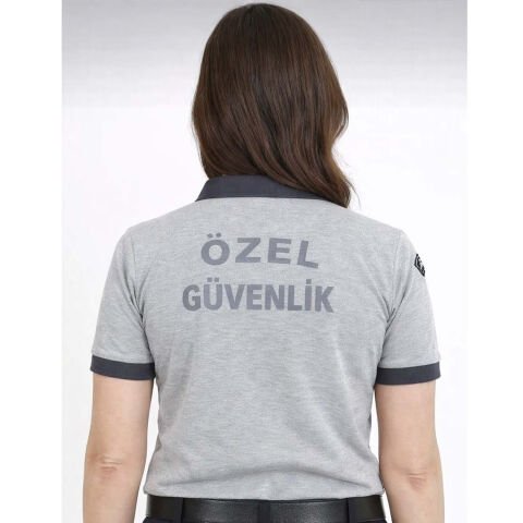 Özel Güvenlik Tişört Pamuk Penye Tişört Kadın