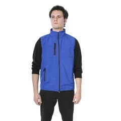 Softshell Yelek Saks Mavi