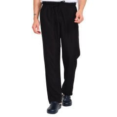 Siyah Lastikli Aşçı Pantolonu