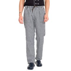 Aşçı Pantolonu Gri Ekose Desen