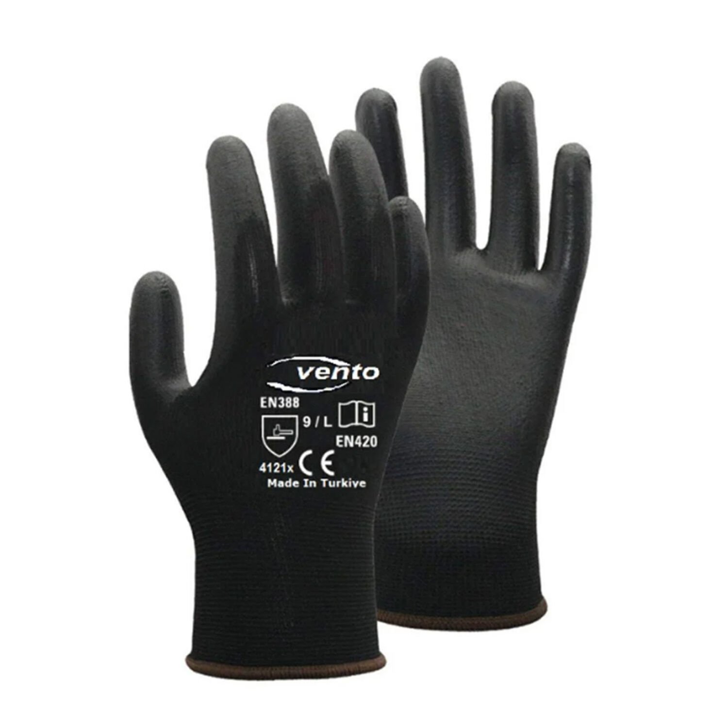 Vento PU Siyah Hassas Montaj Eldiveni