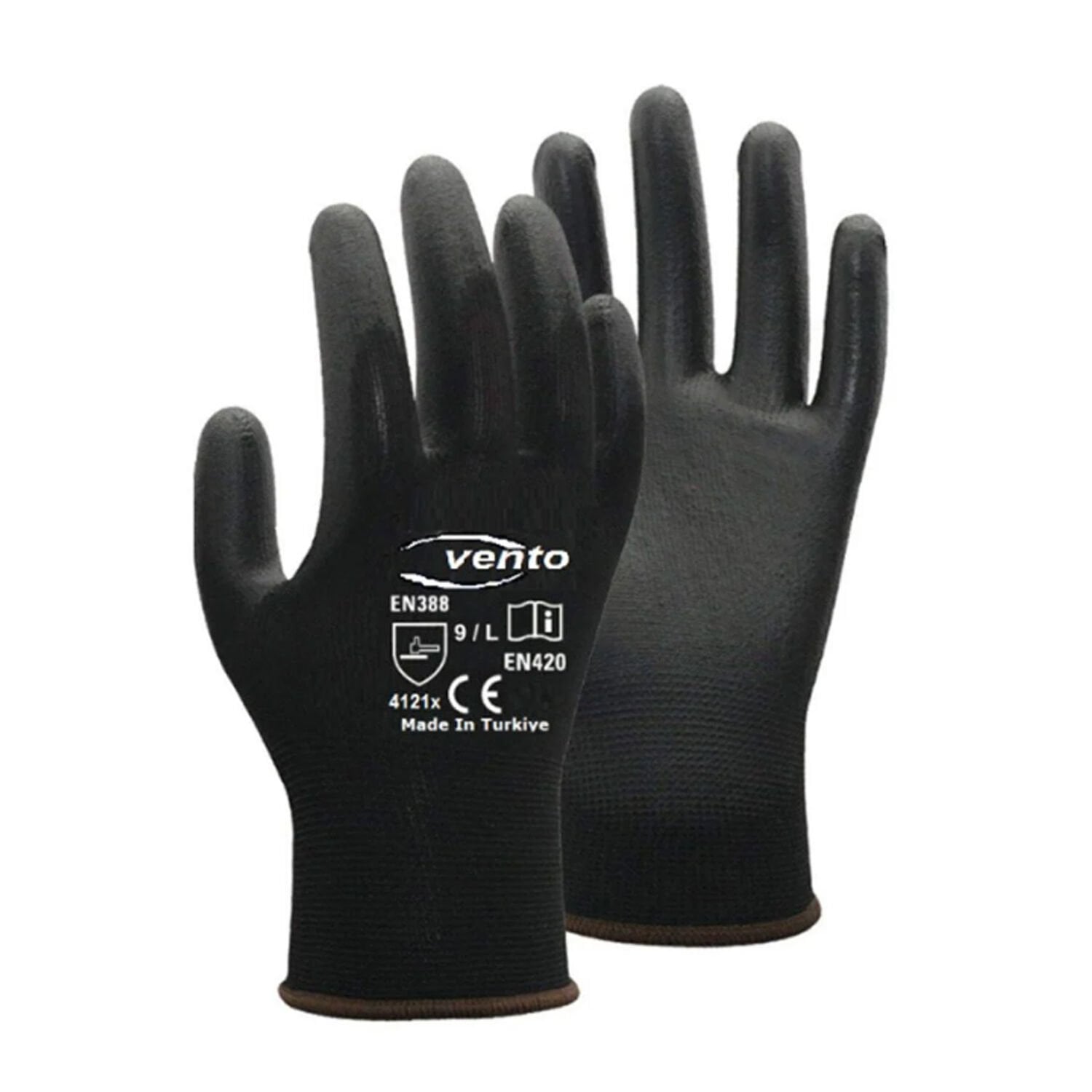 Vento PU Siyah Hassas Montaj Eldiveni