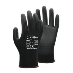 Vento PU Siyah Hassas Montaj Eldiveni | Siyah Montaj Eldiveni