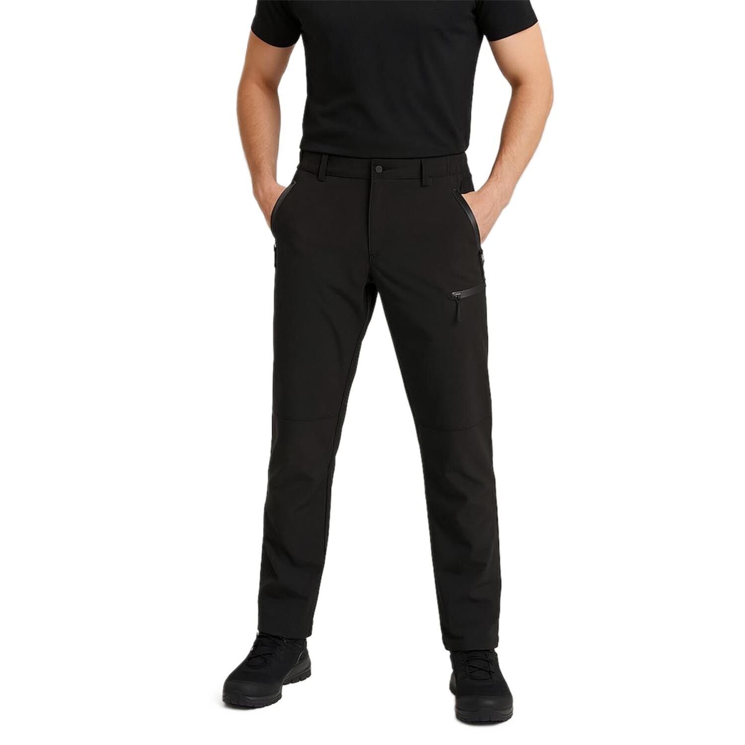 Softshell Pantolon Rüzgar Su Geçirmez Siyah Pantolon