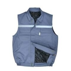 7/7 Gabardin Kapitoneli Kışlık Yelek