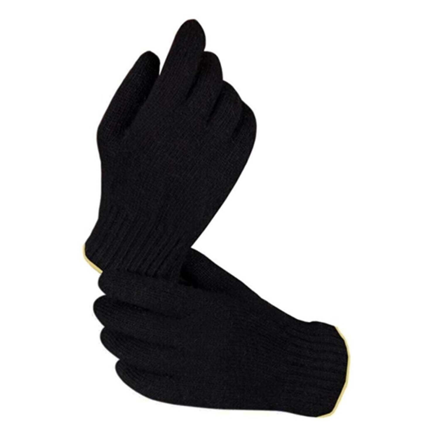 Yün Örgü Eldiven (Çift Katlı Siyah Renk)