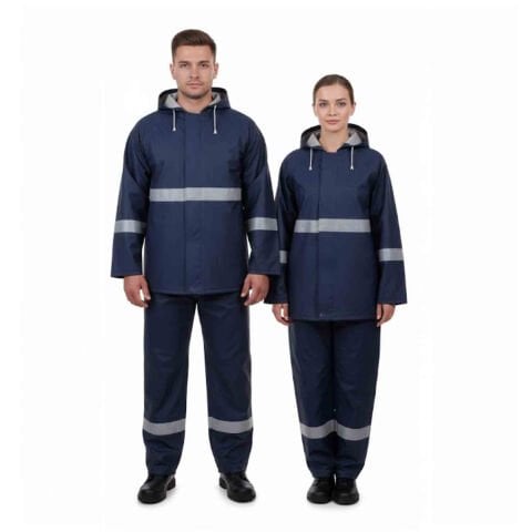 Balıkçı Takım Reflektörlü Yağmurluk Lacivert Renk | Alt Üst Takım Yağmurluk