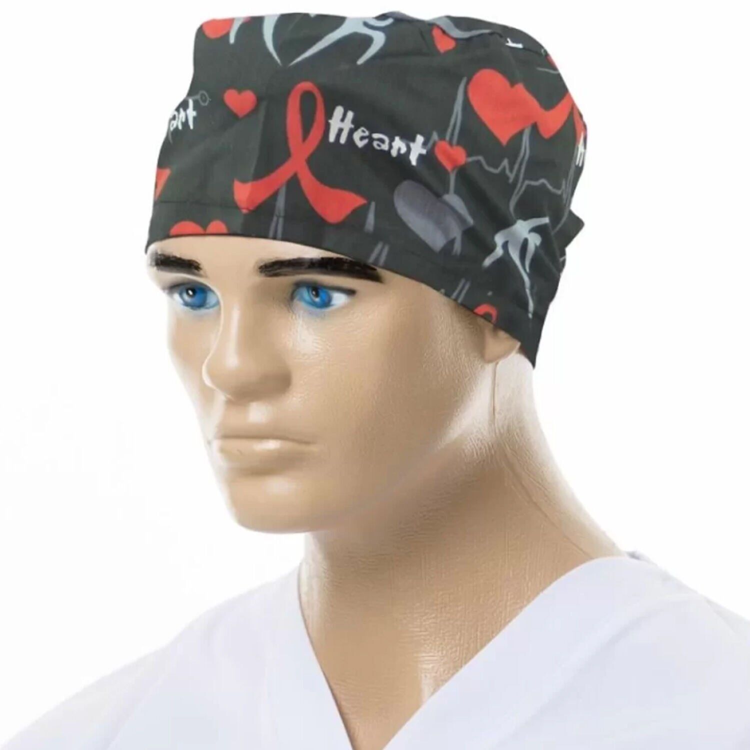 Cerrahi Bone - Kalp Desenli