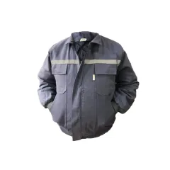 7/7 Gabardin Kapitoneli Gri Mont | Gabardin Kışlık İş Montu