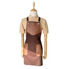 Şef Önlüğü Deri Detaylı Çapraz Askılı