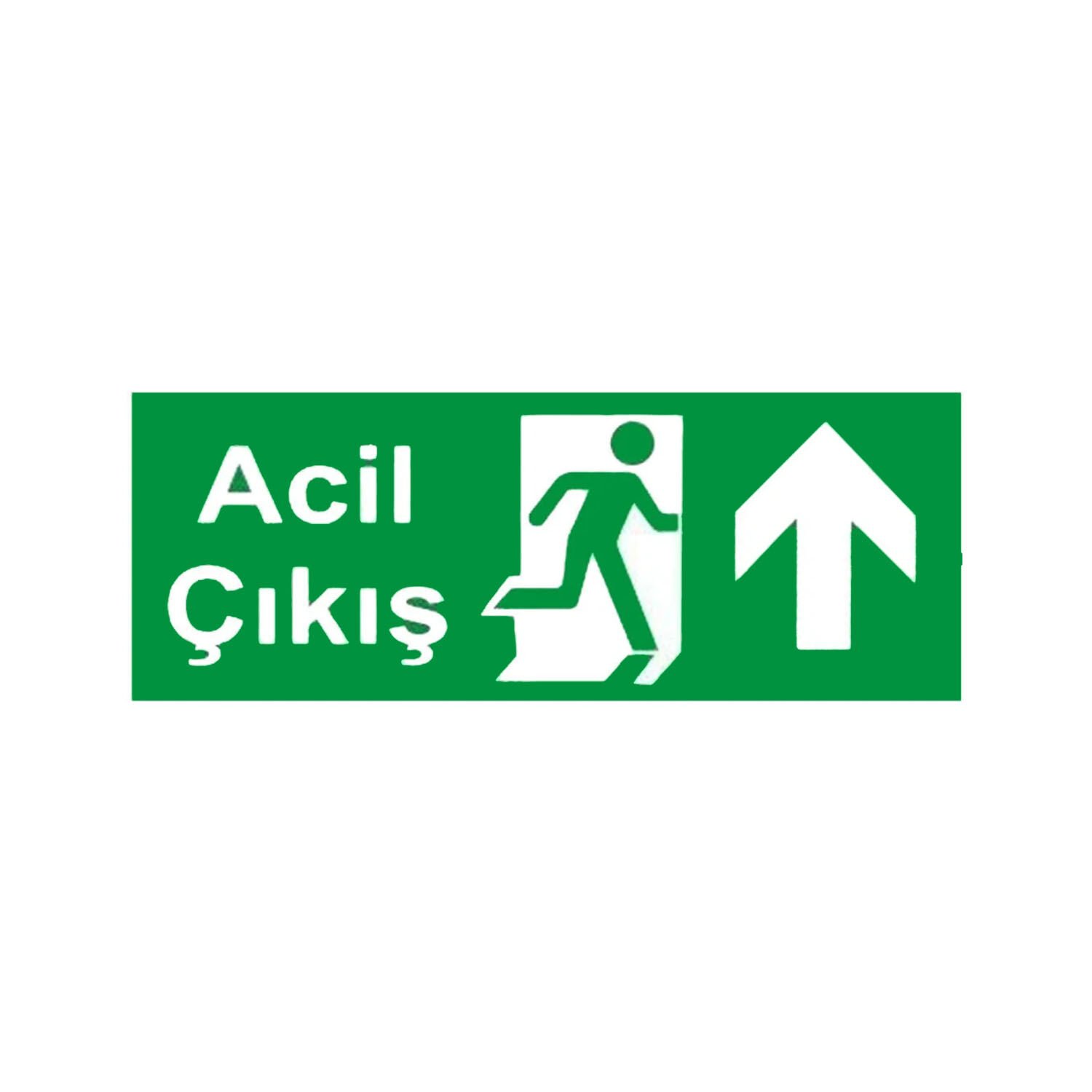 Acil Çıkış Uyarı Levhası Yukarı Yönlü