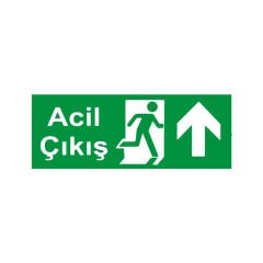 Acil Çıkış Uyarı Levhası Yukarı Yönlü