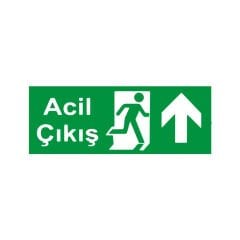 Acil Çıkış Uyarı Levhası Yukarı Yönlü