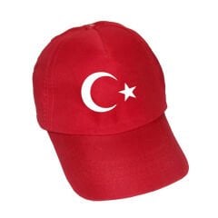 Türk Bayrağı Baskılı Şapka (20 Adet)