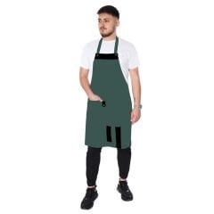 Netto Belden Bağlamalı Önlük Yeşil Siyah