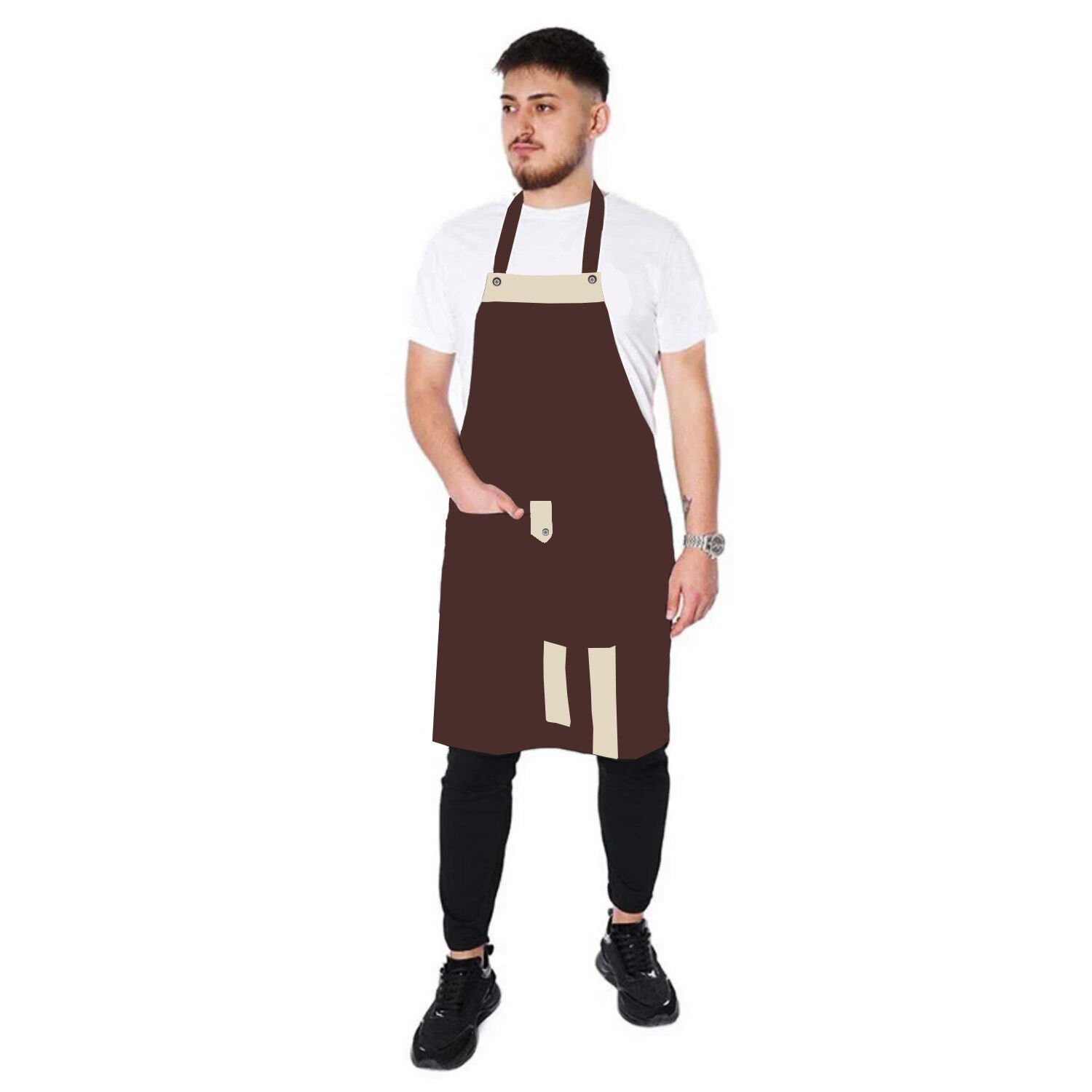 Netto Gabardin Kumaştan Modelli Askılı Önlük