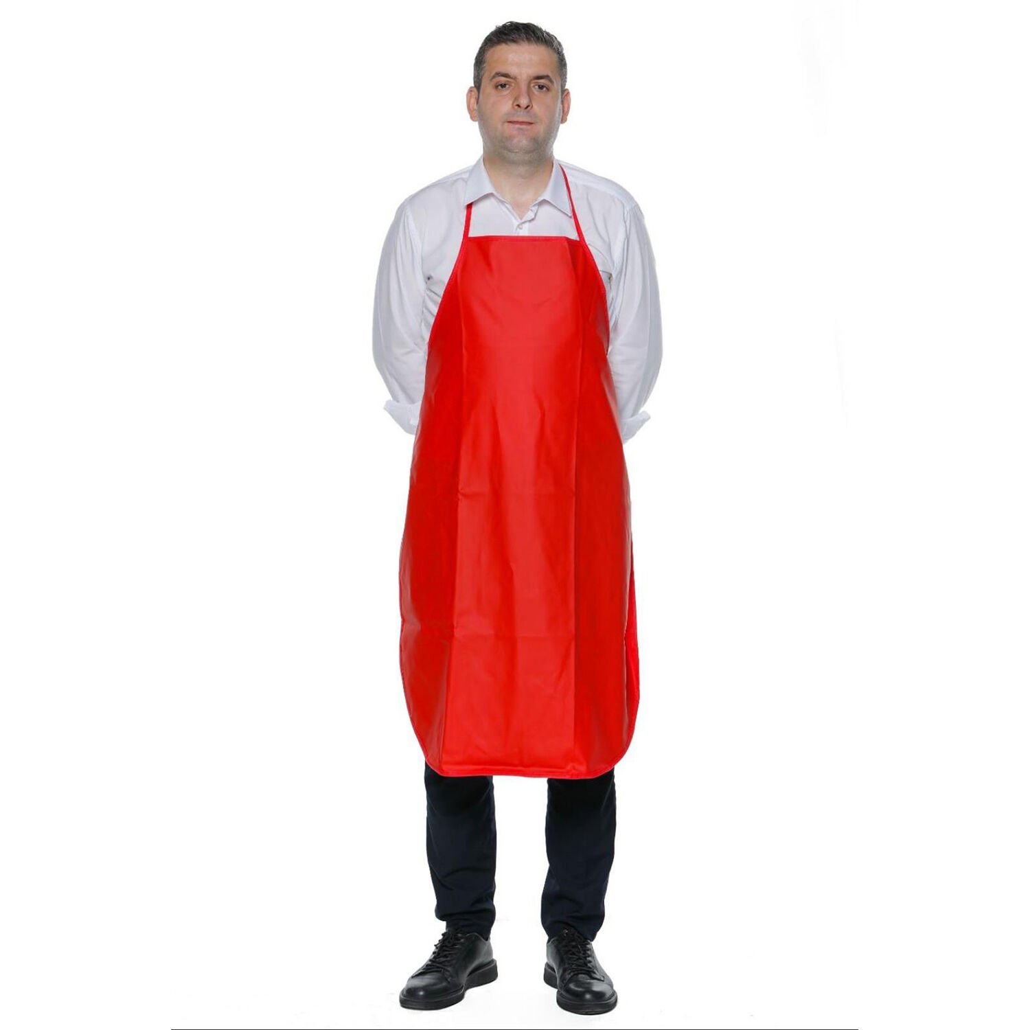 Pvc Önlük 70x120 cm - Bulaşık Önlüğü Kırmızı