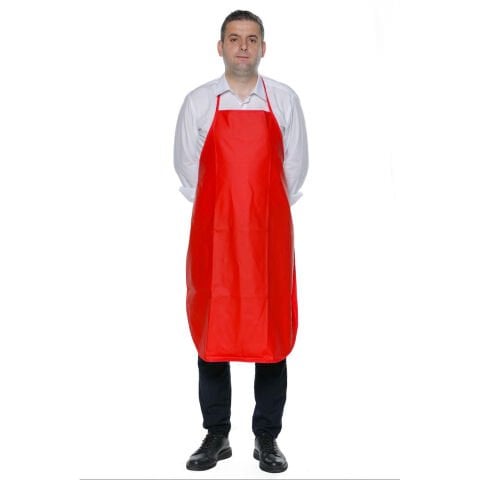 Pvc Önlük 70x120 cm - Bulaşık Önlüğü Kırmızı