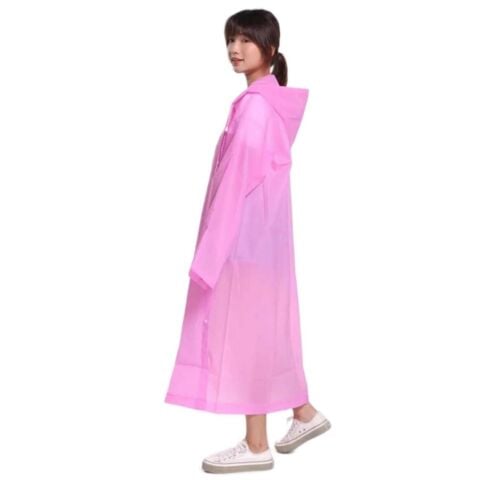 Netto Pembe Yağmurluk ve Baret Seti