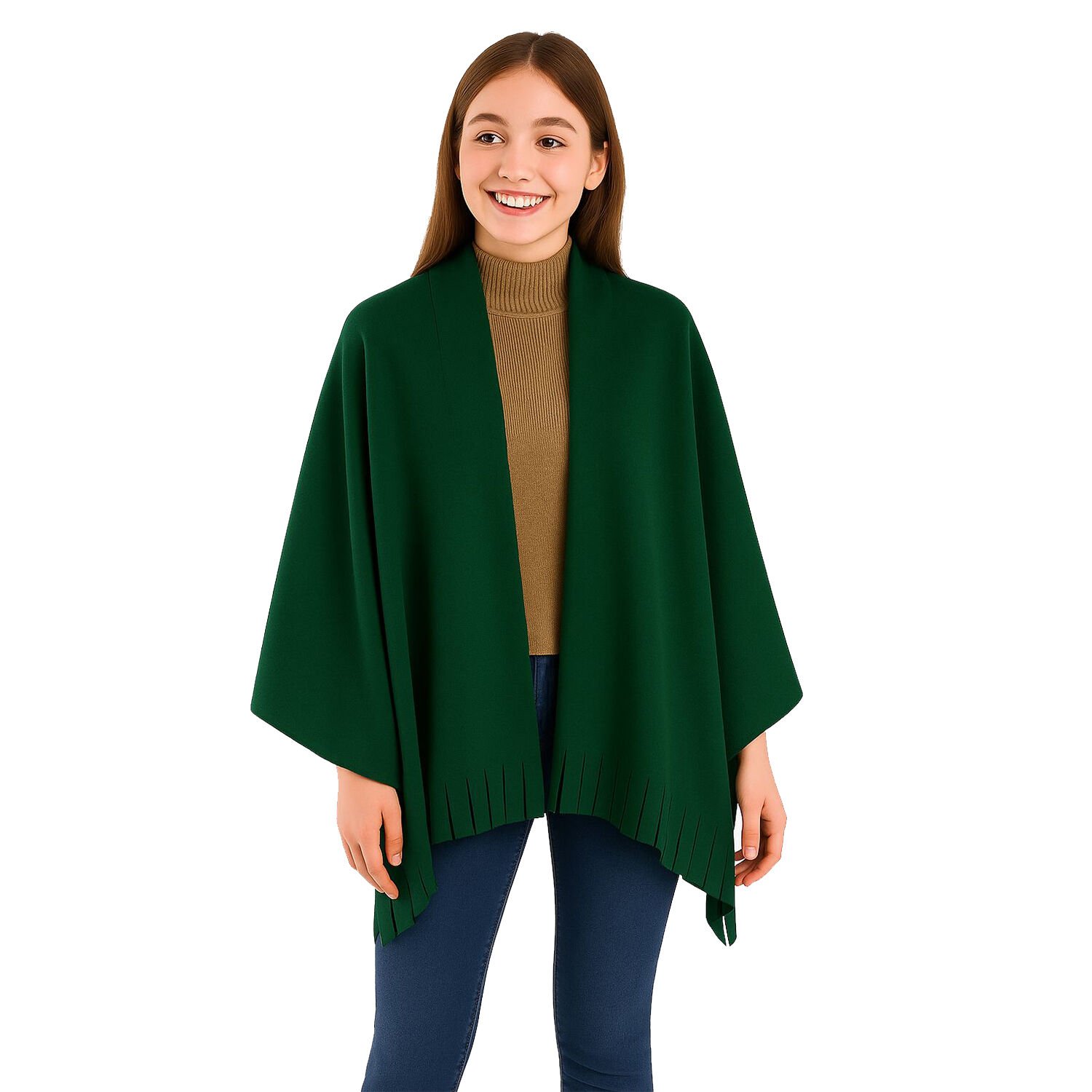 Yeşil Polar Şal 180x80 cm