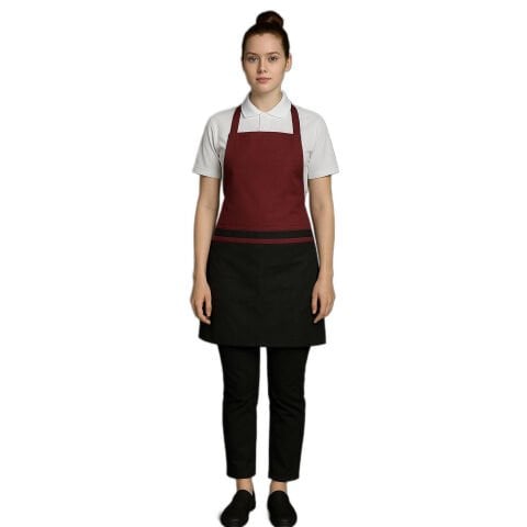 Netto Alpaka Kumaştan Çift Renkli Askılı Önlük