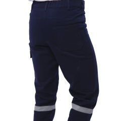 16/12 Gabardin Reflektörlü Yazlık İş Pantolonu Lacivert
