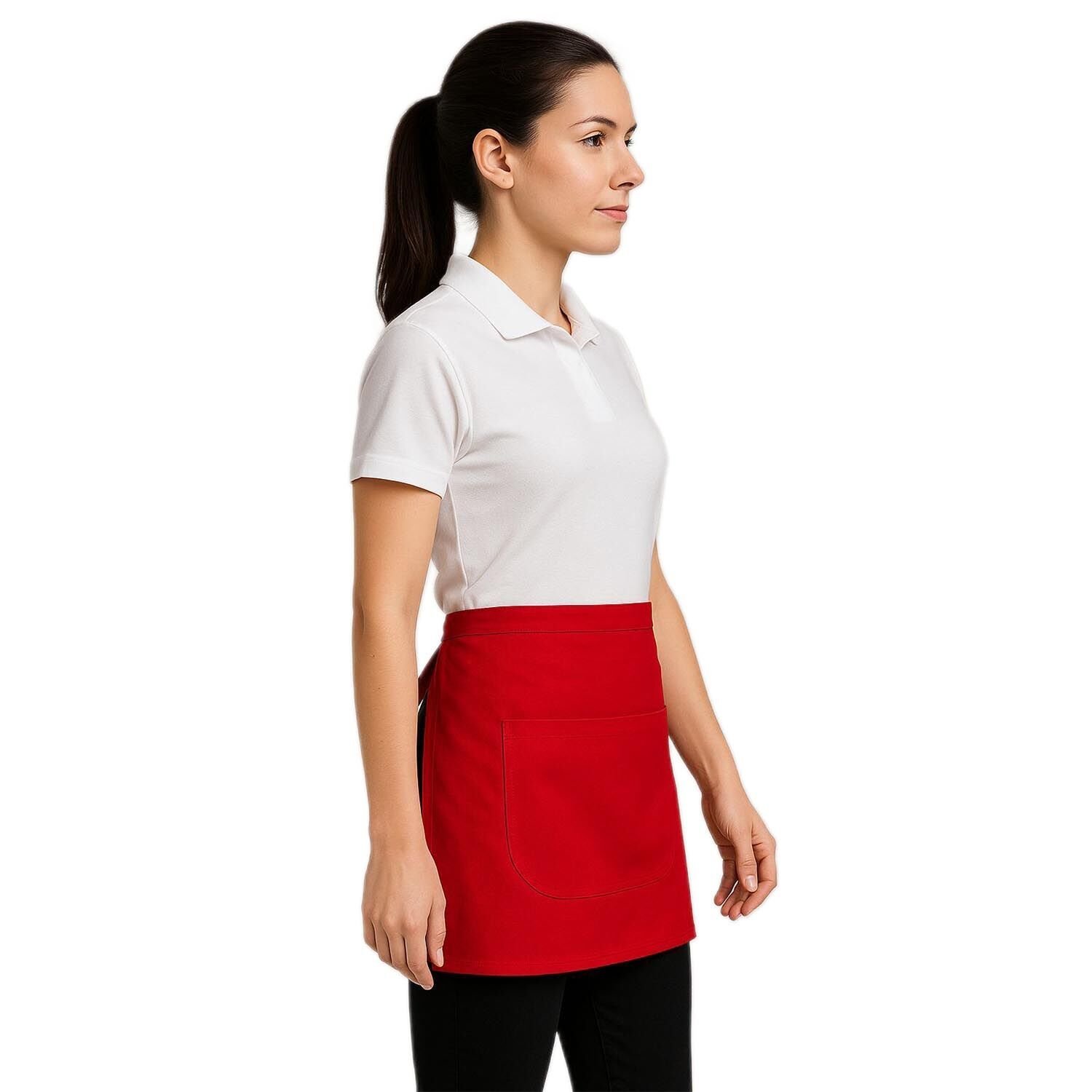 Gabardin Kumaş Belden Bağlamalı Mutfak Önlüğü