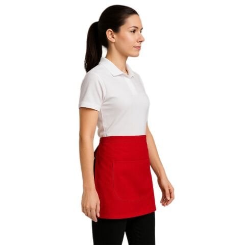 Gabardin Kumaş Belden Bağlamalı Mutfak Önlüğü