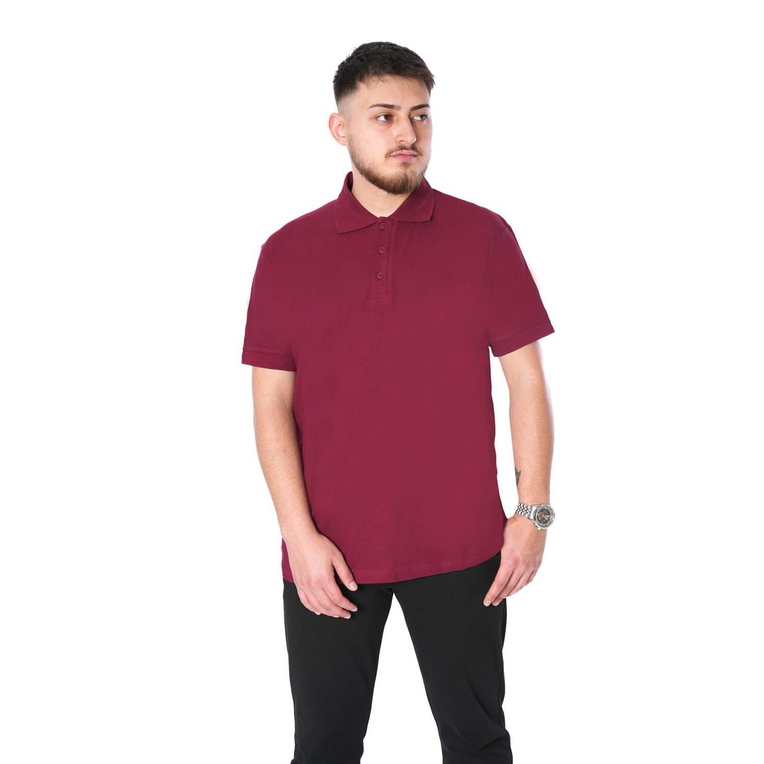 Polo Yaka Tişört Bordo