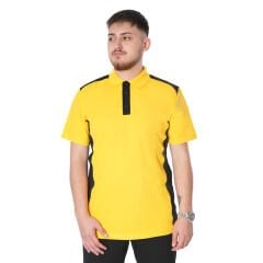 Netto Polo Yaka Yazlık Tişört Çift Renkli Sarı