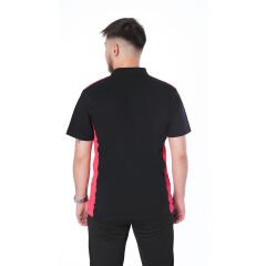 Polo Yaka Tişört DuoColor Siyah Kırmızı